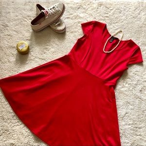 Short red dress